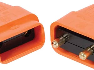 2 PIN ORANGE RUBBER CONNECTOR 5A IN-LINE GARDEN LAWNMOWER 2PFC10