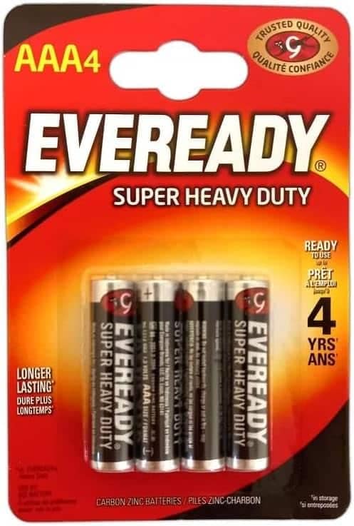 Eveready Super Heavy Duty AAA Zinc Batteries, 4 each - Image 2